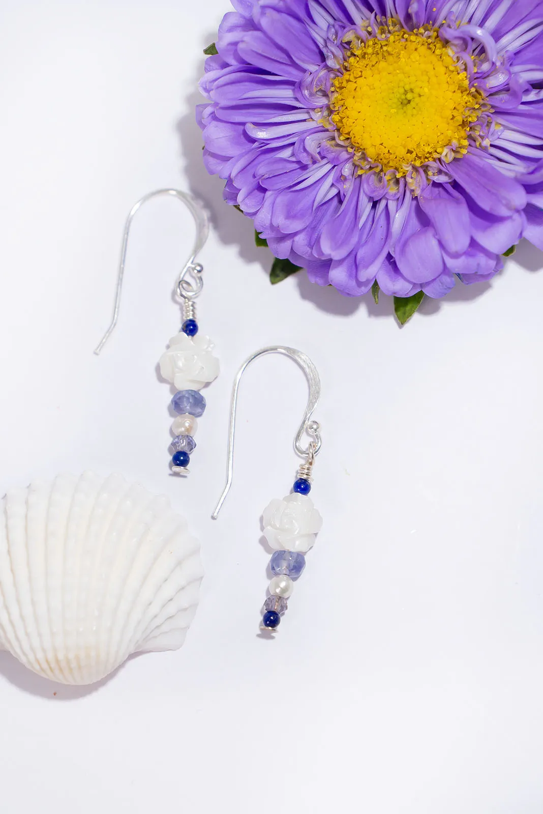 Earrings Gemstone Petite Midnight Rose