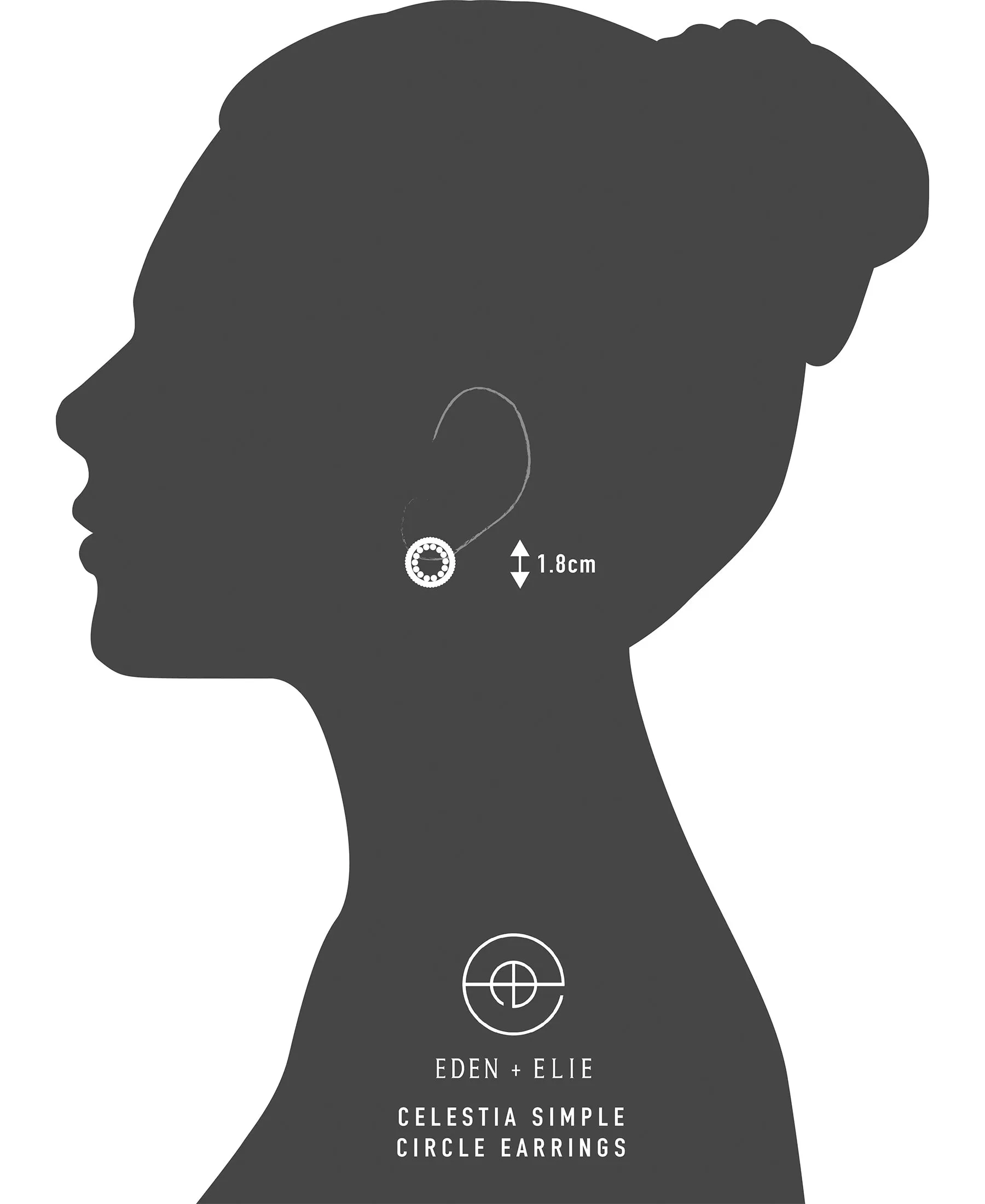 EDEN   ELIE Celestia Simple Circle Earrings - Amazonite