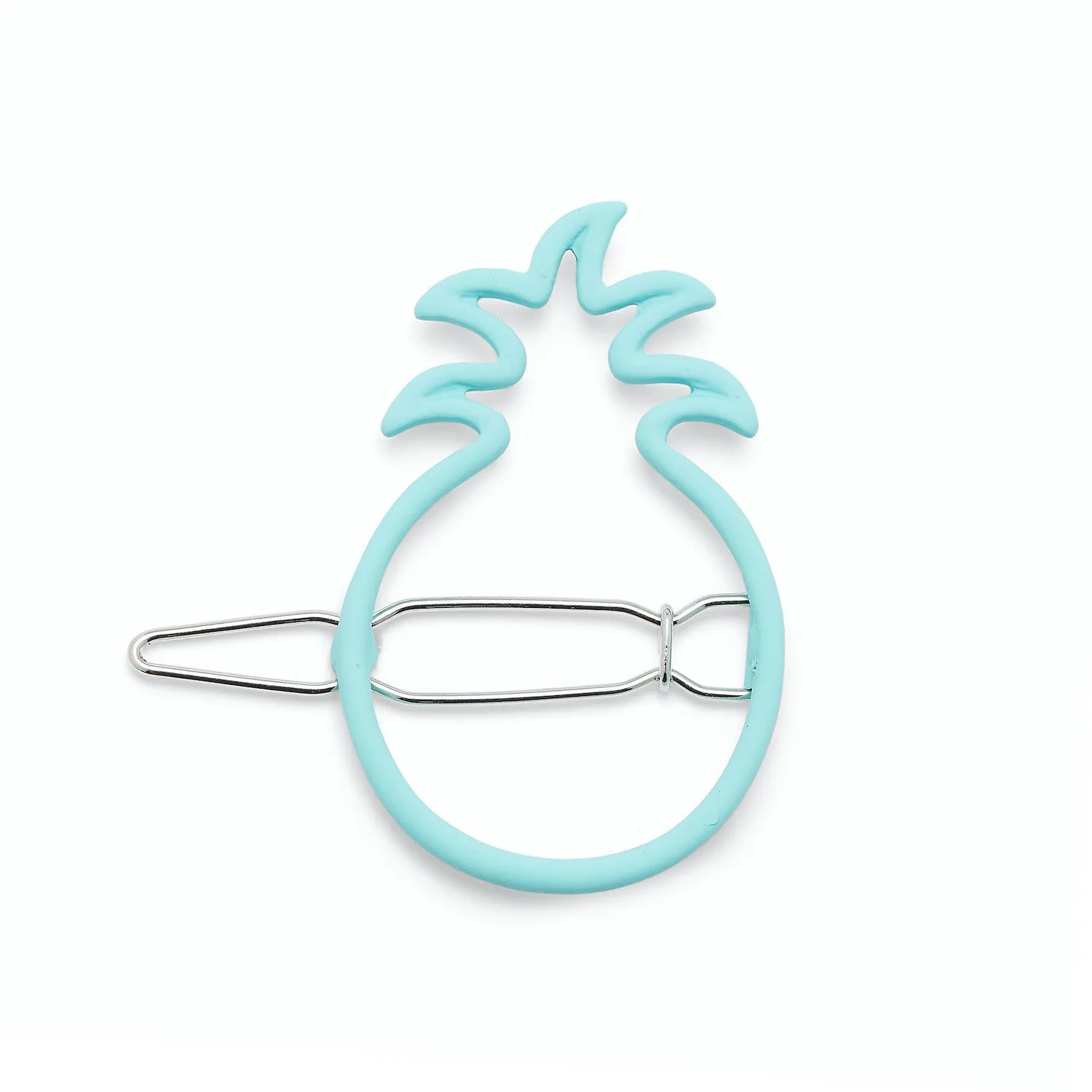 Enamel Pineapple Barrette - Blue
