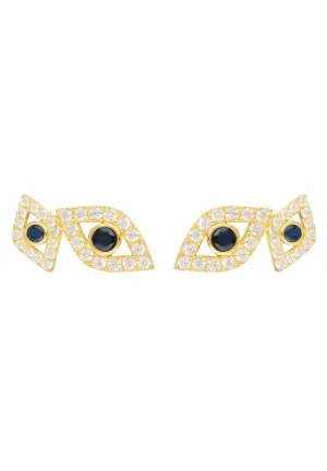 Eye Earrings Gold