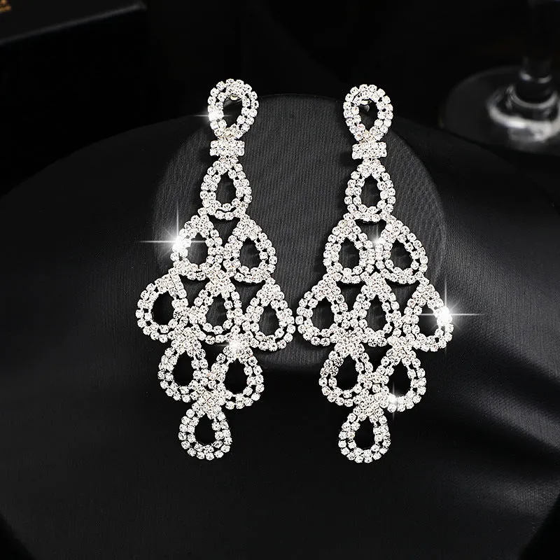 Fashion earrings European and American retro personality design simple lines silver earrings jewelry