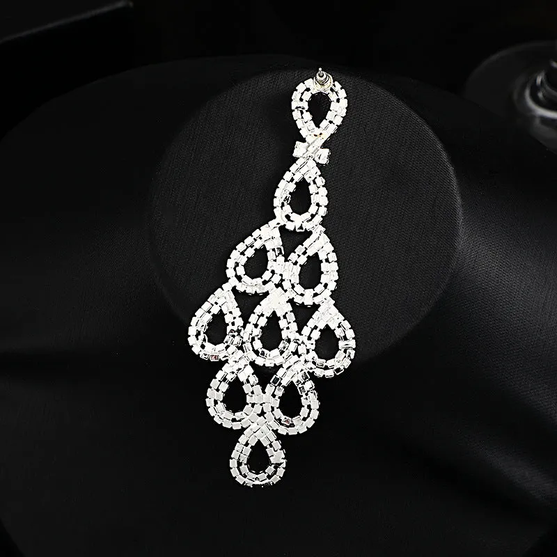 Fashion earrings European and American retro personality design simple lines silver earrings jewelry