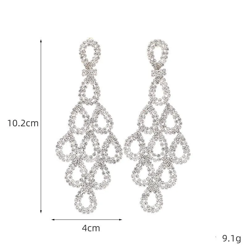 Fashion earrings European and American retro personality design simple lines silver earrings jewelry