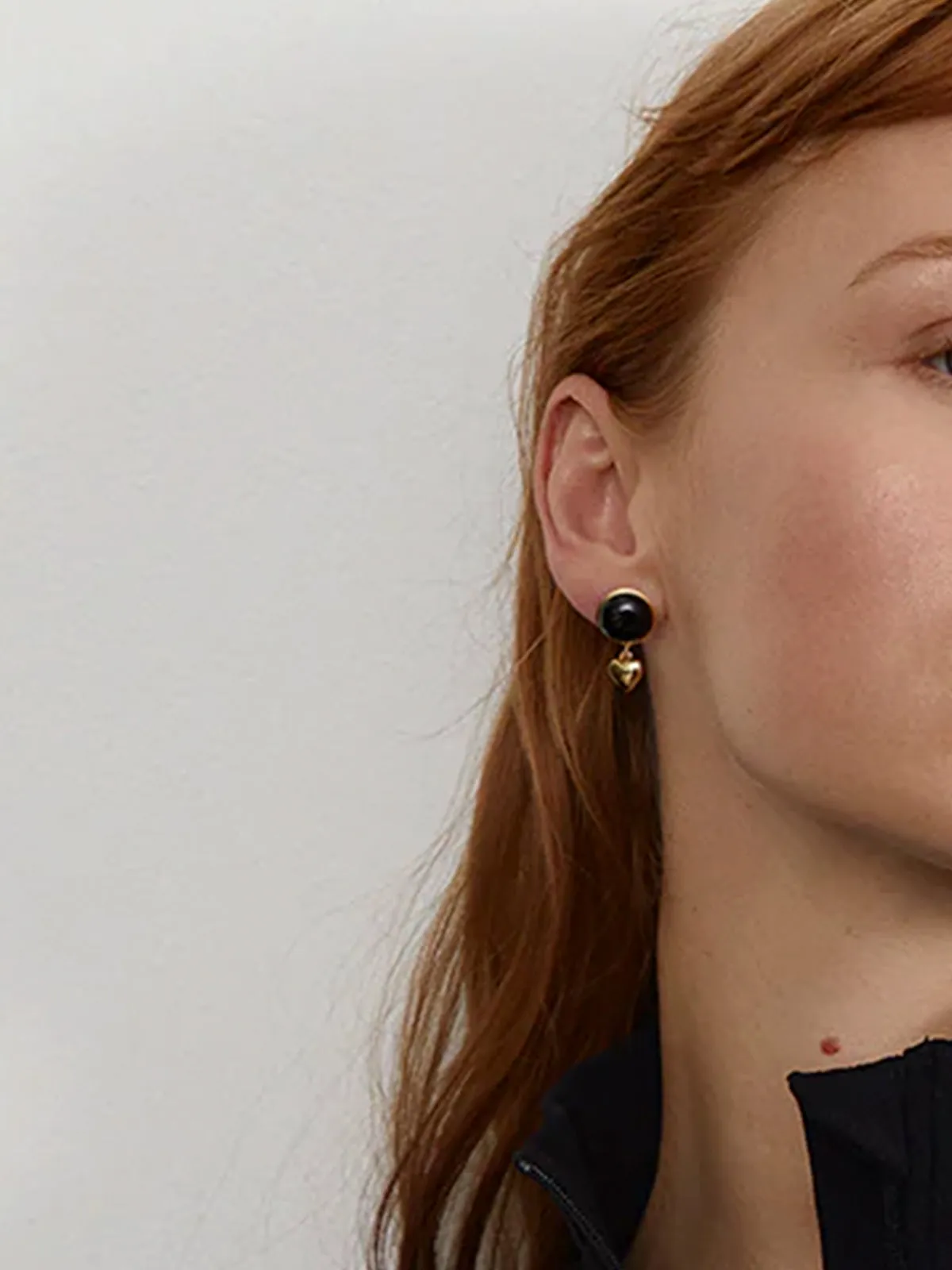 Fay Onyx Earring in Gold Plating