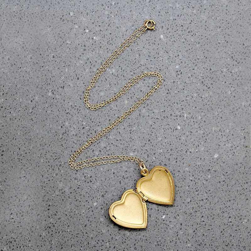 Fiddlehead Fern Vermeil Heart Locket