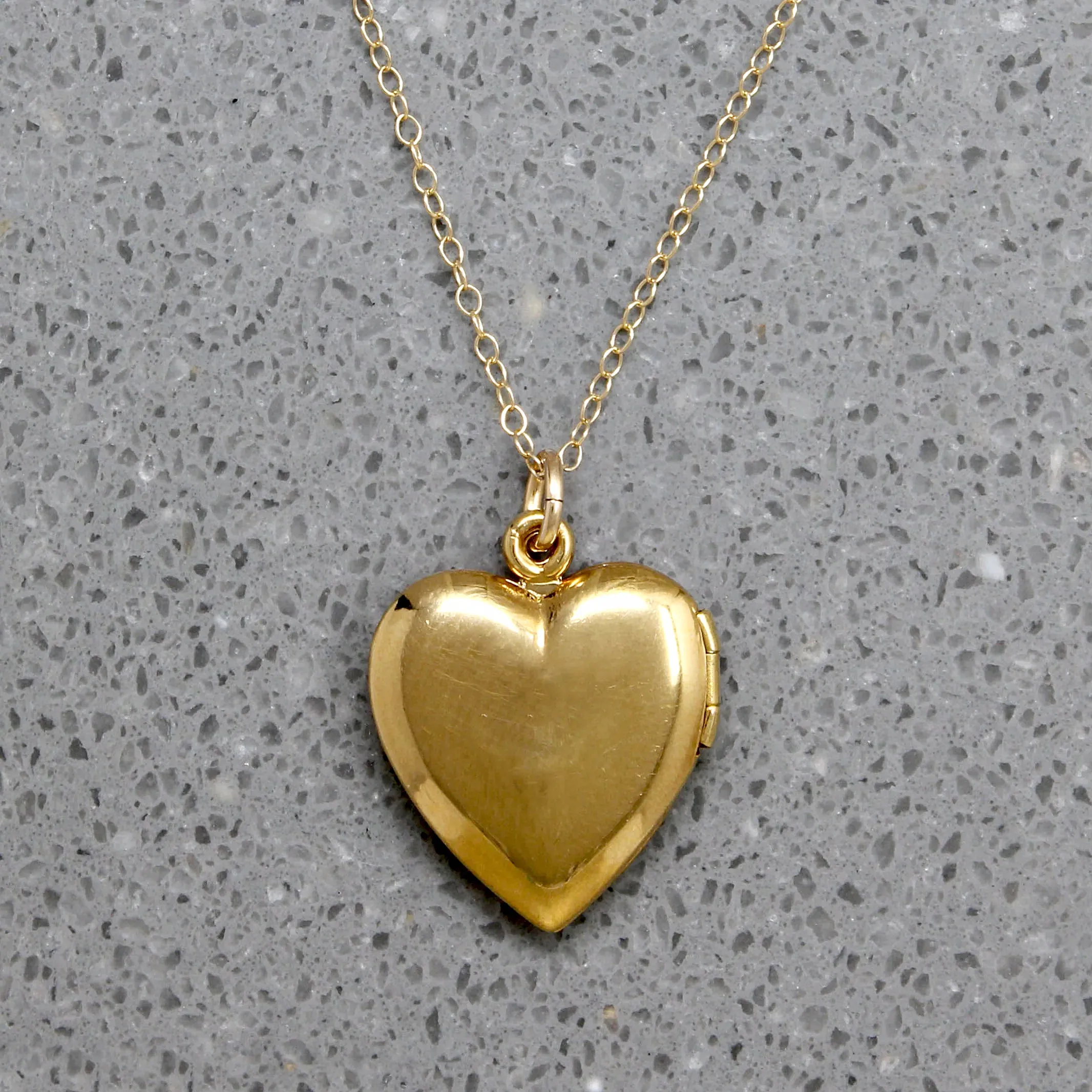 Fiddlehead Fern Vermeil Heart Locket
