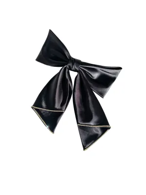Gem Embellished Satin Bow