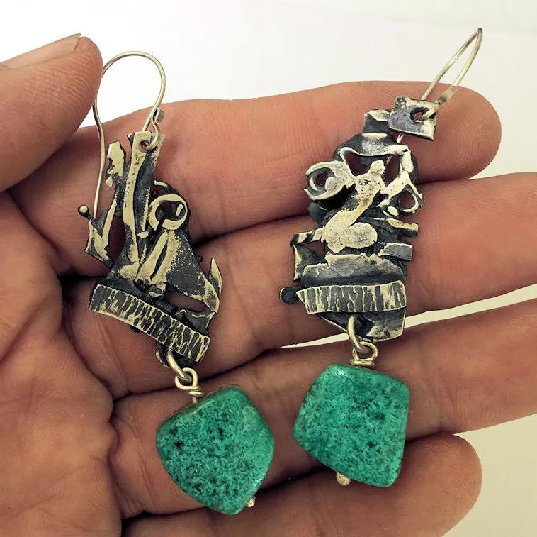 Gem Silica Sterling Silver Earrings