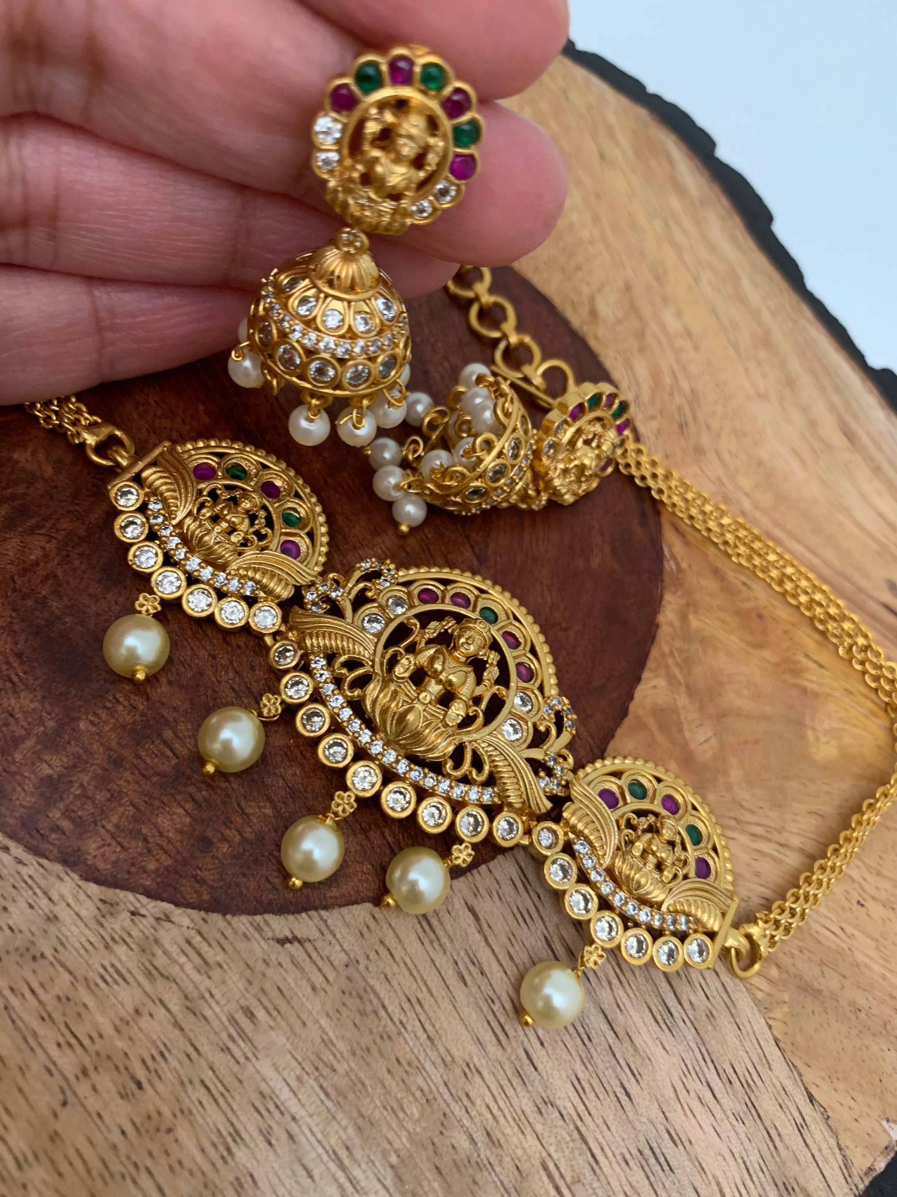 Goddess Lakshmi tridevi Mini Choker