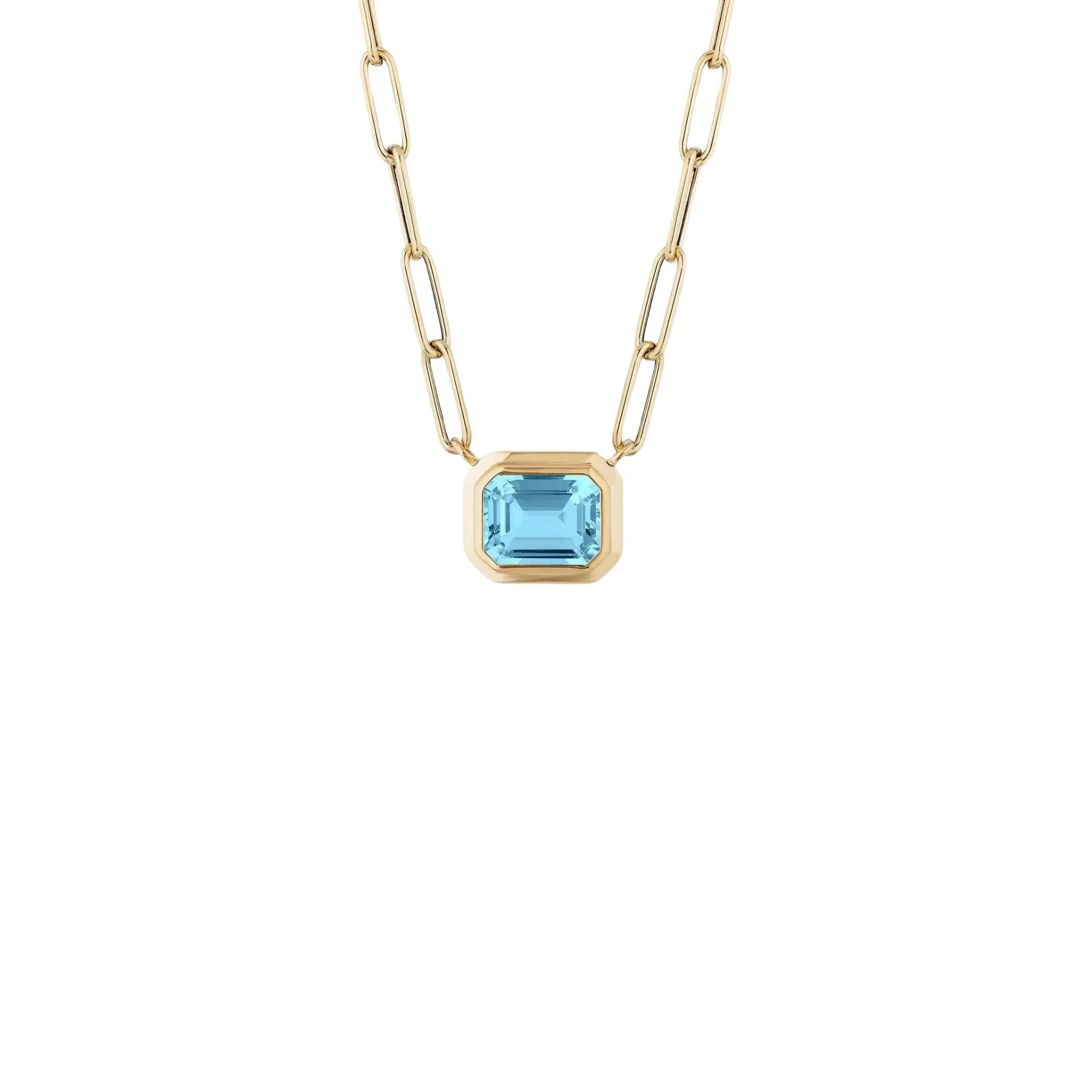 Goshwara Manhattan Light  Blue Topaz Necklace