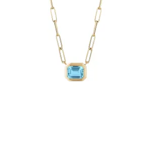 Goshwara Manhattan Light  Blue Topaz Necklace