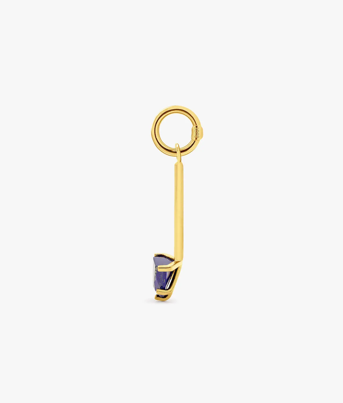 Half Cut Lapis Lazuli Long Charm