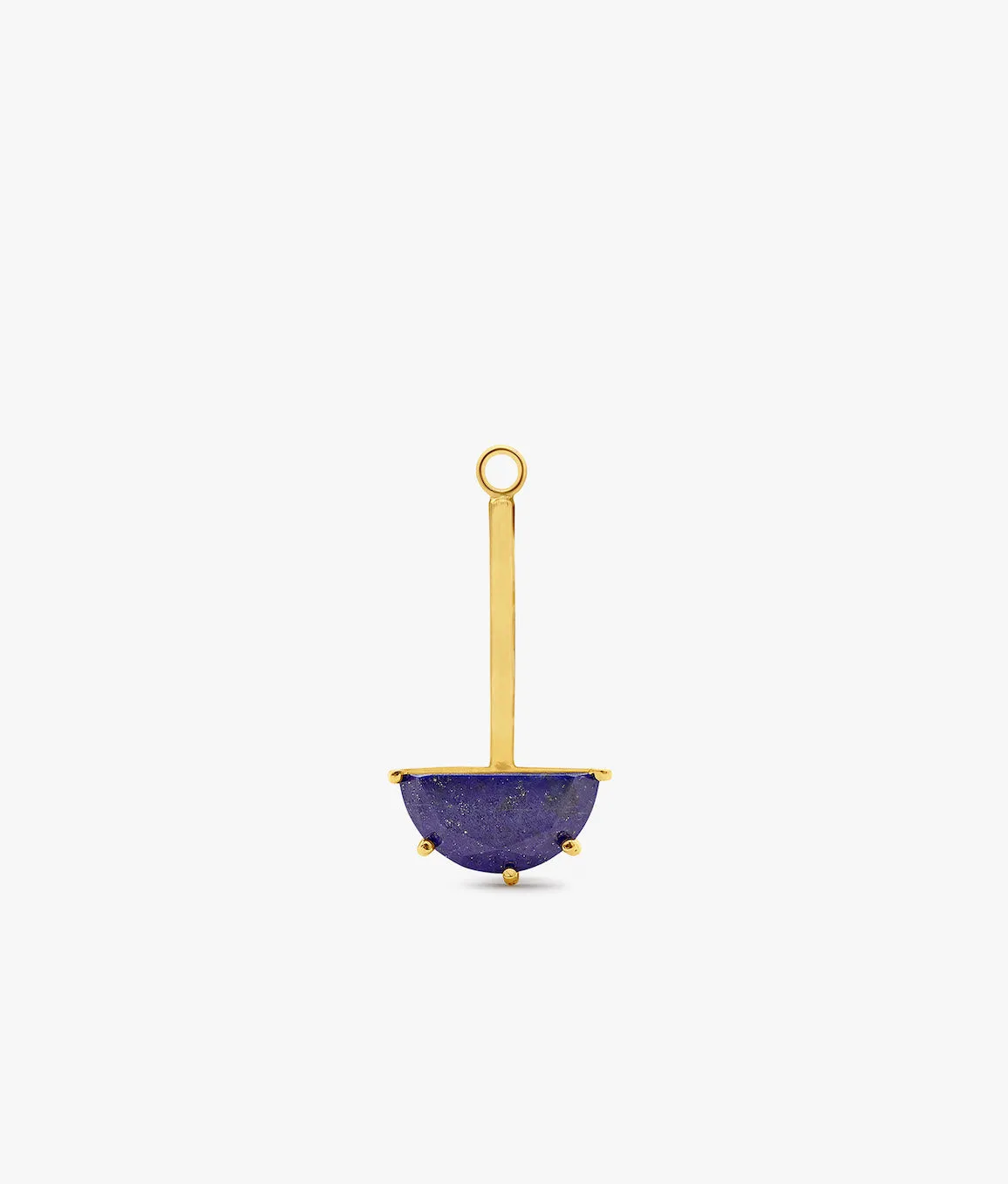 Half Cut Lapis Lazuli Long Charm