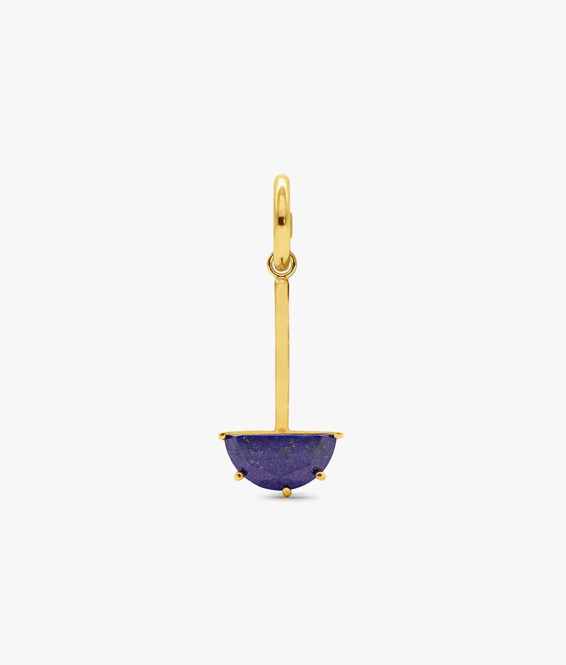 Half Cut Lapis Lazuli Long Charm
