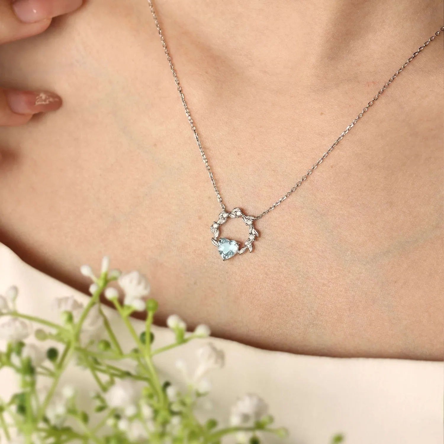 Heart’s Desire Sky Blue Topaz Necklace©