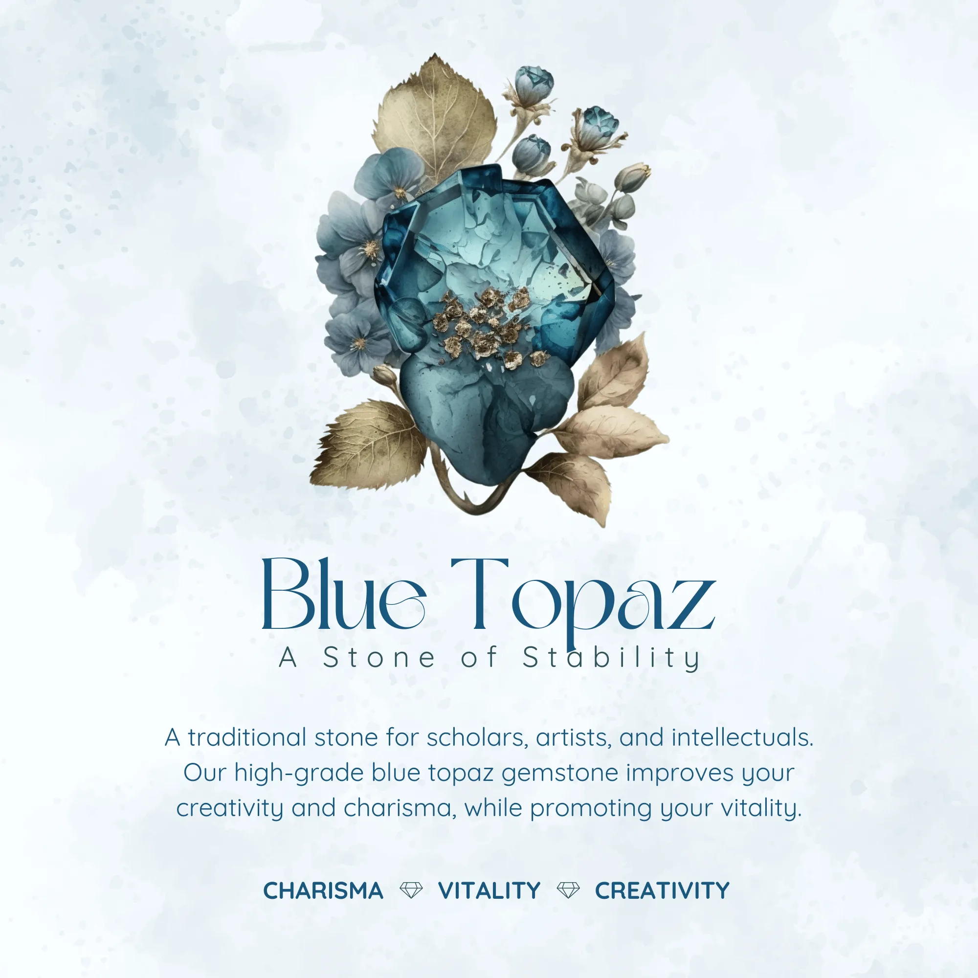 Heart’s Desire Sky Blue Topaz Necklace©