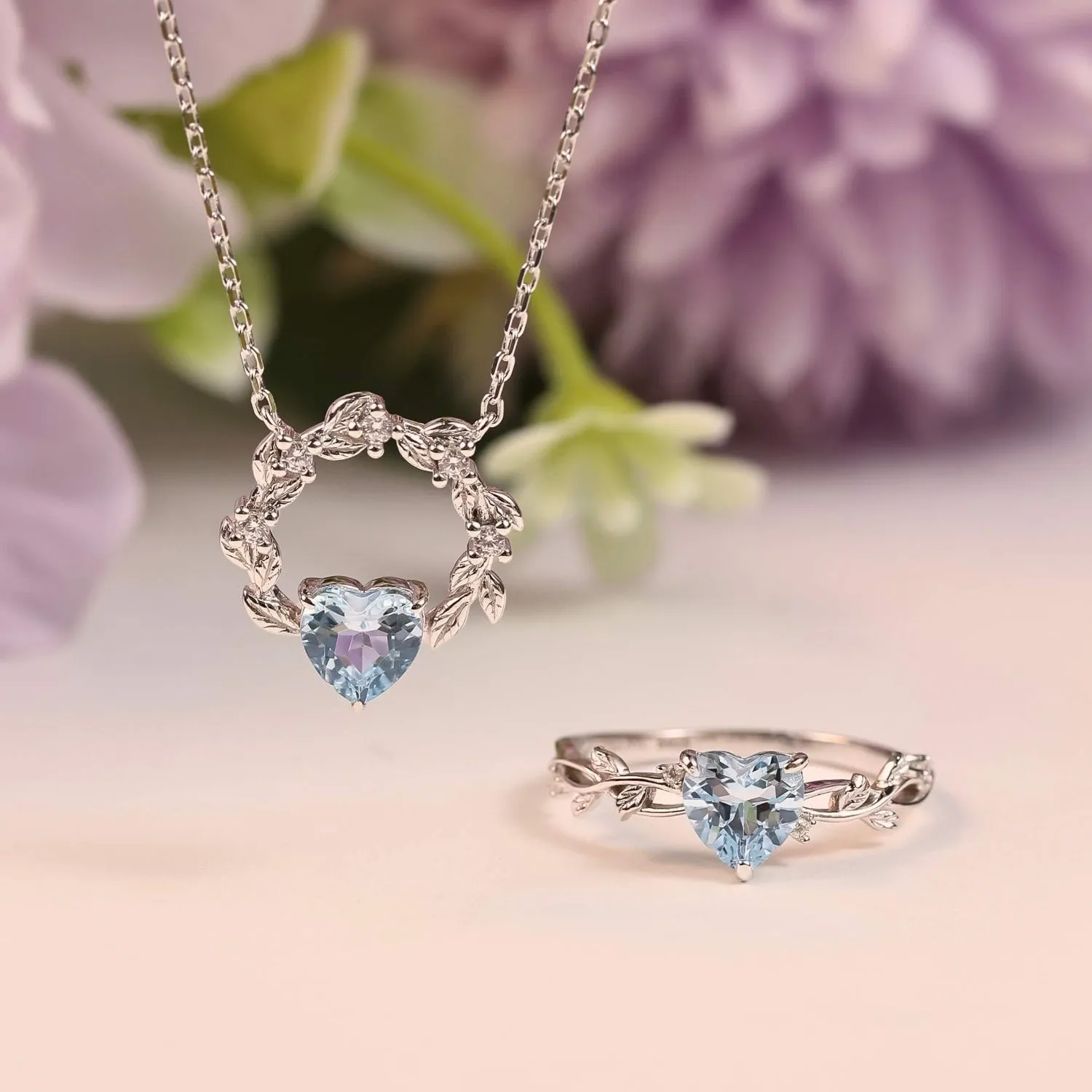 Heart’s Desire Sky Blue Topaz Necklace©