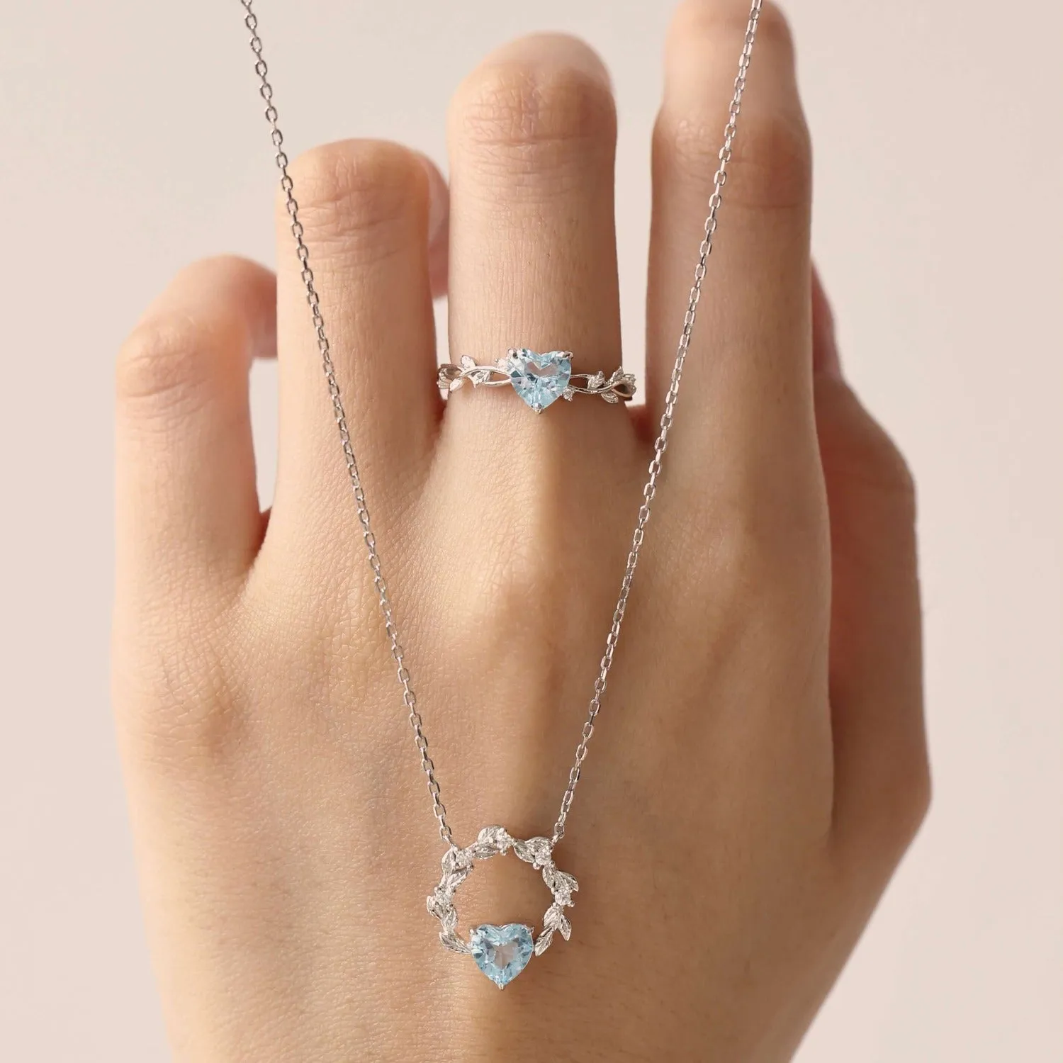 Heart’s Desire Sky Blue Topaz Necklace©