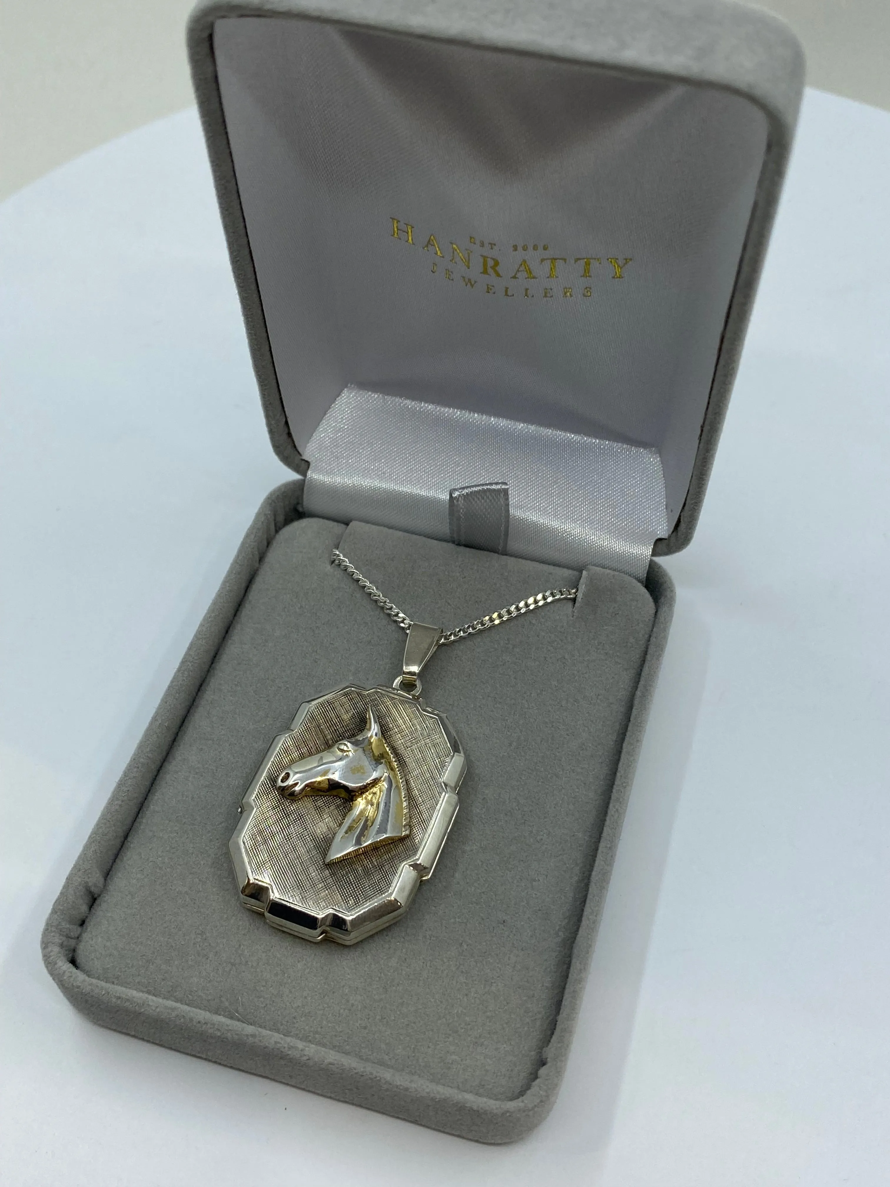 Horse Head Locket Pendant - Sterling Silver
