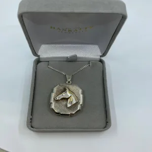 Horse Head Locket Pendant - Sterling Silver