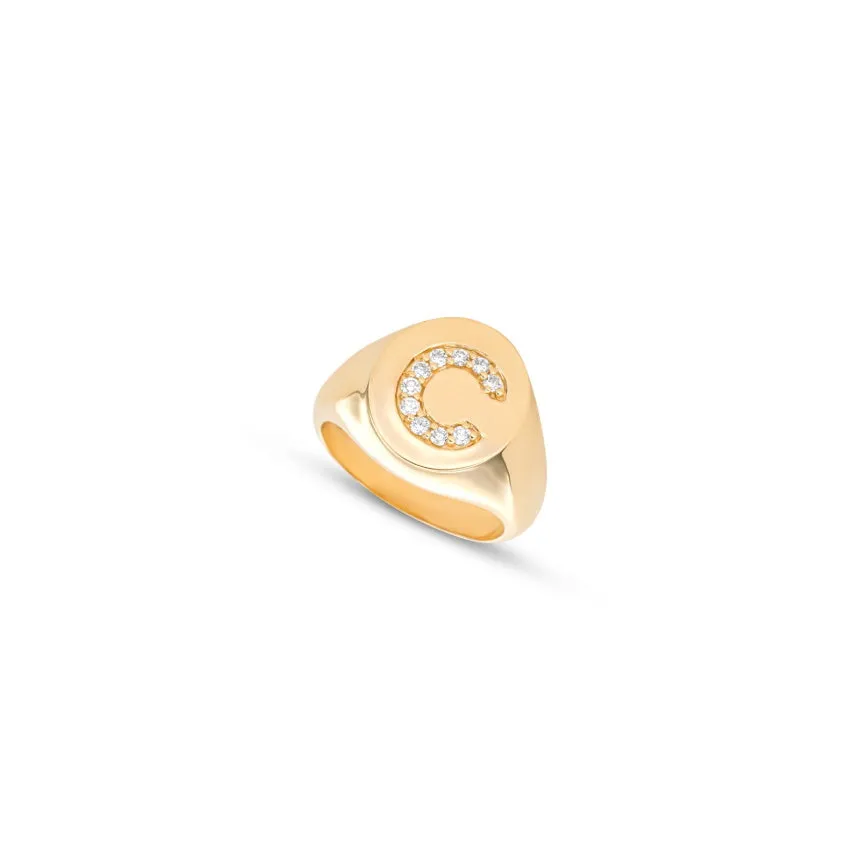 Initial Pinky Ring
