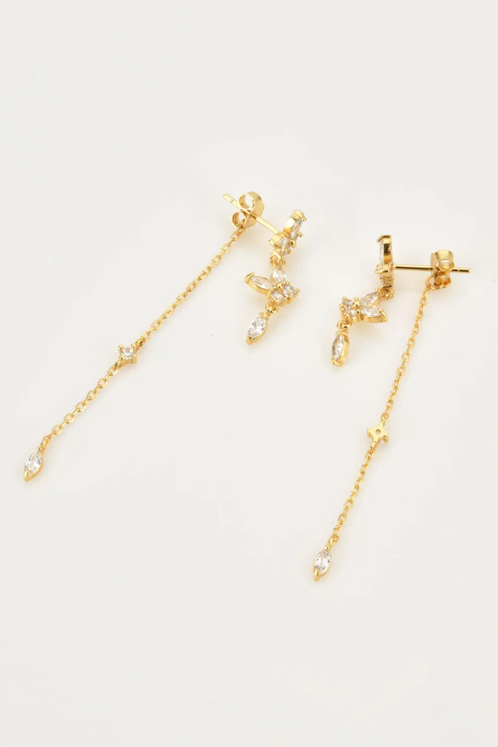 Inlaid Zircon 925 Sterling Silver Earrings