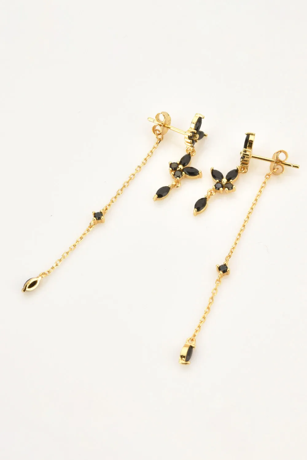 Inlaid Zircon 925 Sterling Silver Earrings