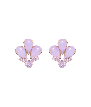 Iris Earrings in Violet Opal