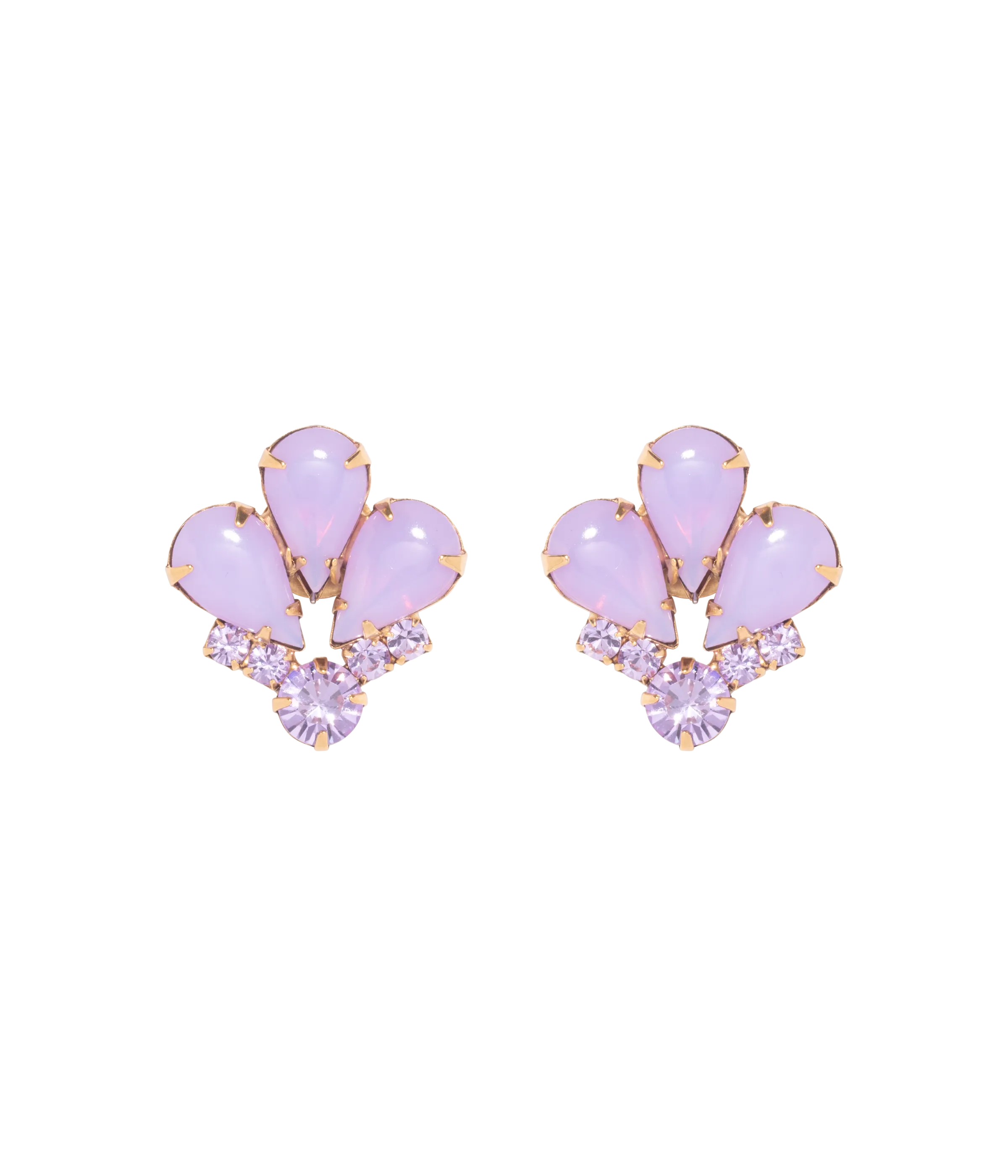 Iris Earrings in Violet Opal