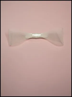 Ivory Crinoline Hair Bow