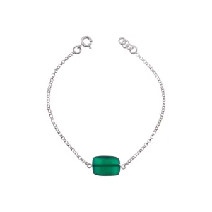 Joy Green Onyx Bracelet, Sterling Silver