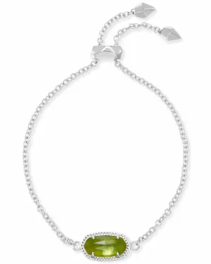 Kendra Scott Elaina Silver Adjustable Chain Bracelet in Peridot Illusion