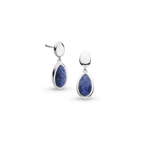Kit Heath Coast Pebble Azure Duo Droplet Stud Drop Earrings