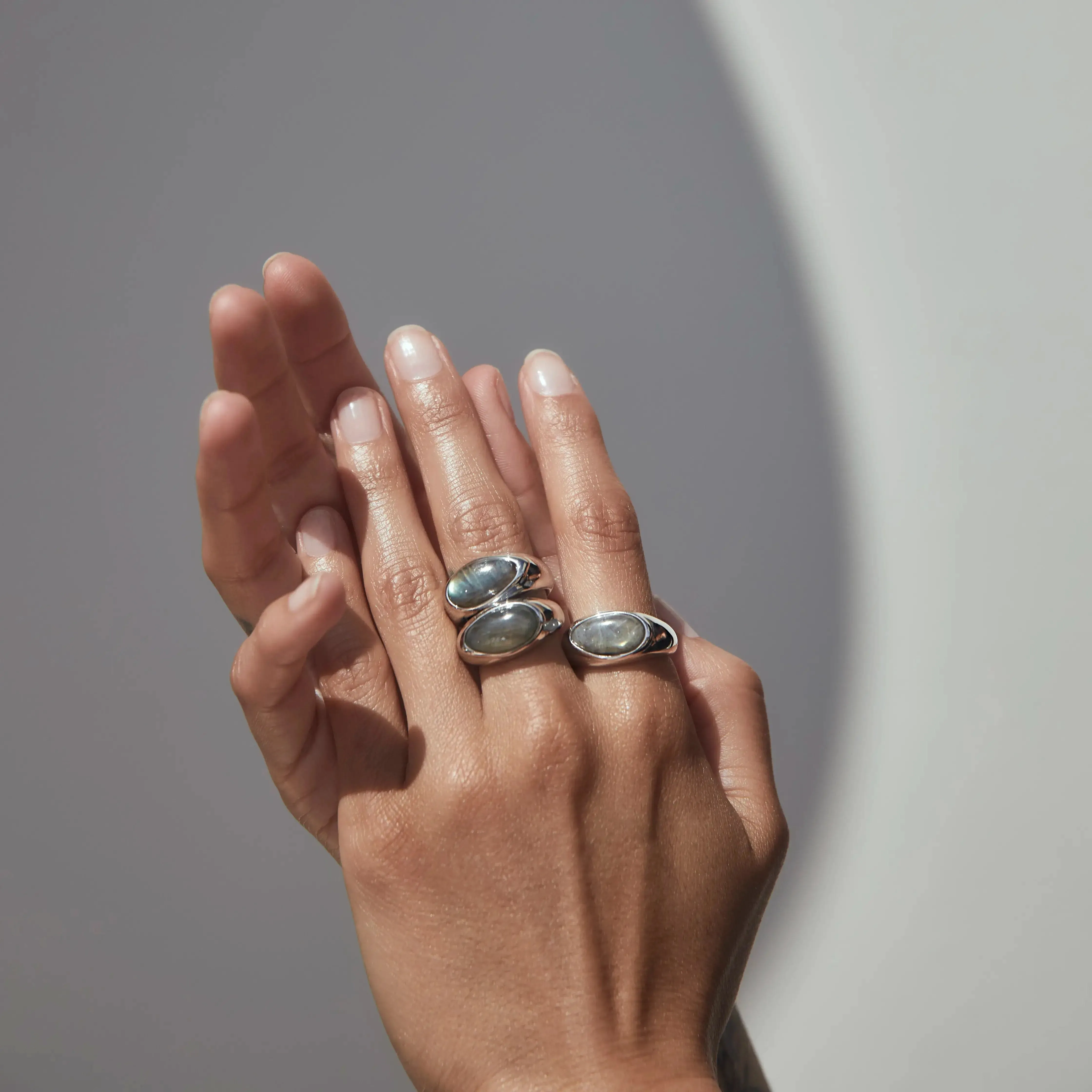 Labradorite Signet Ring