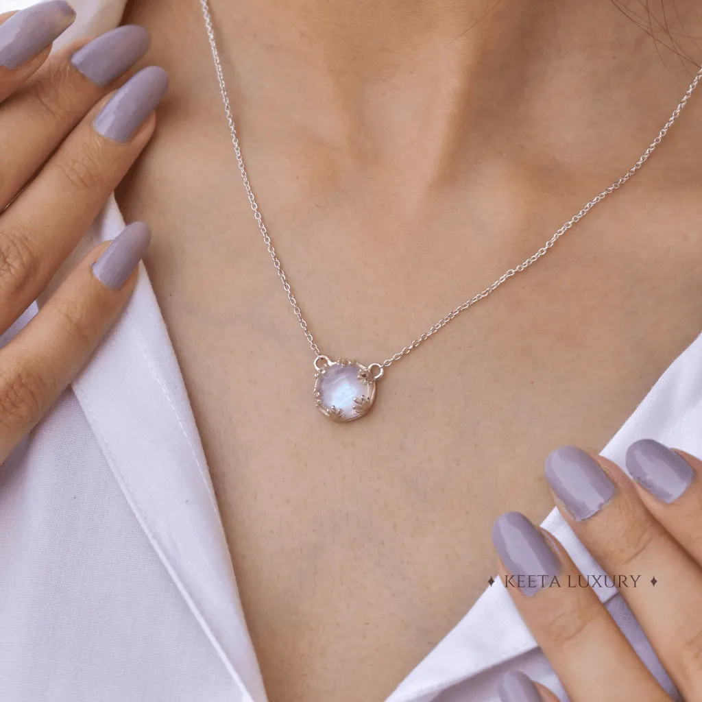 Leaf Sunshine - Moonstone Necklace