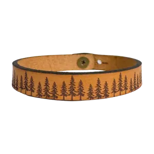Leather Bracelet - Pines
