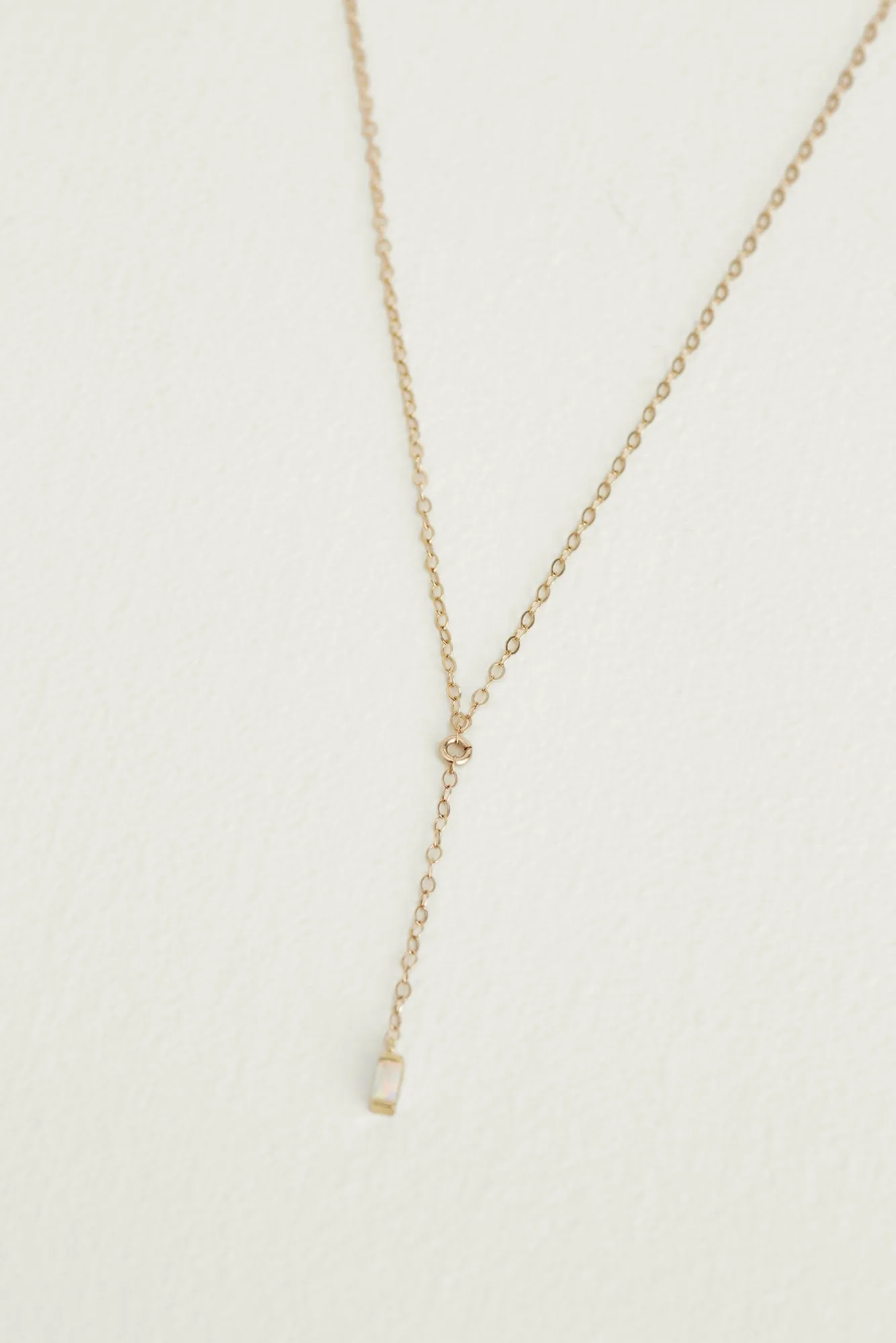 Leslie Francesca Lariat Opal Bar Necklace