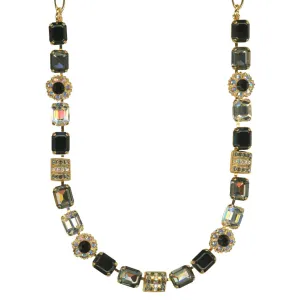 Medium Emerald Rosette Necklace in "Obsidian Shores" *Custom*