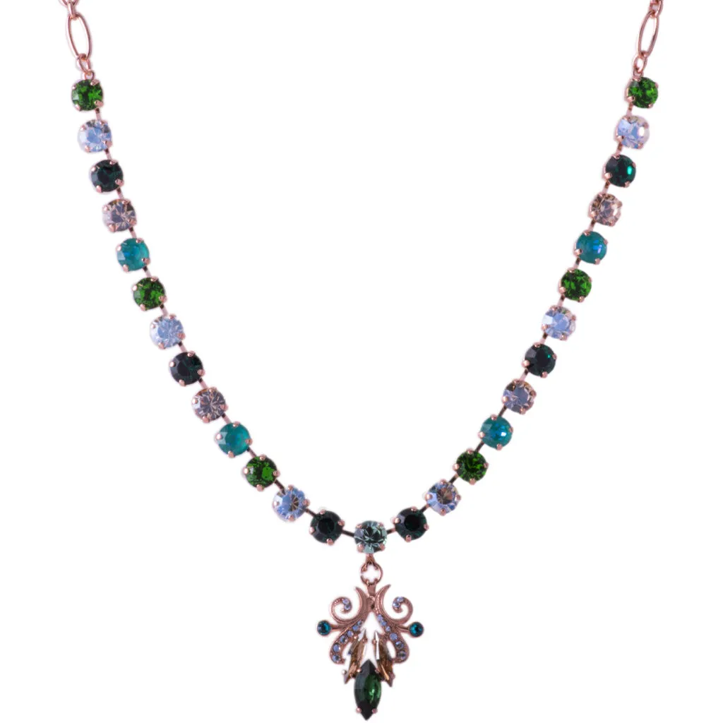 Medium Necklace With Filigree Dangle in "Circle of Life" *Custom*
