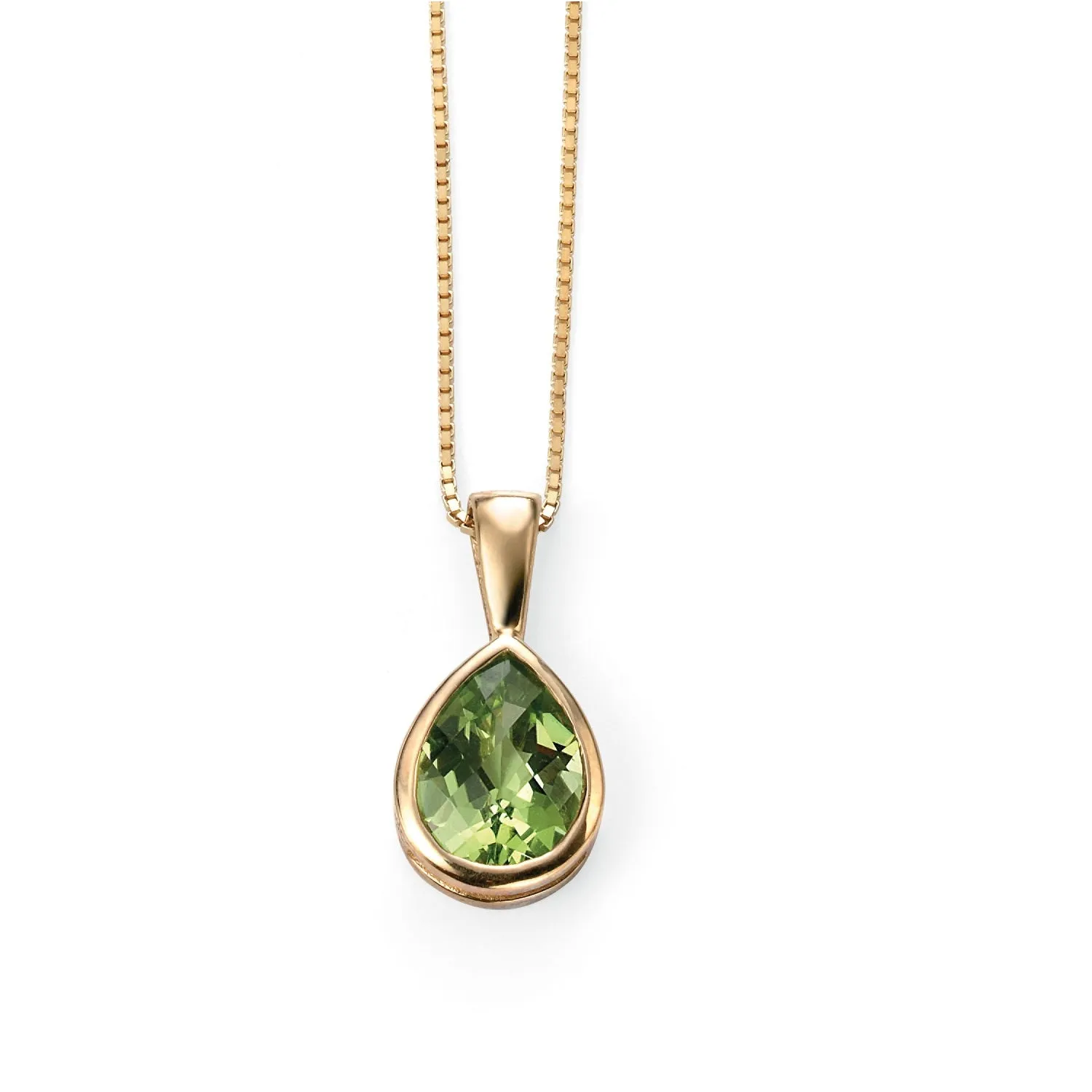 MILENA Gold Necklace with Peridot