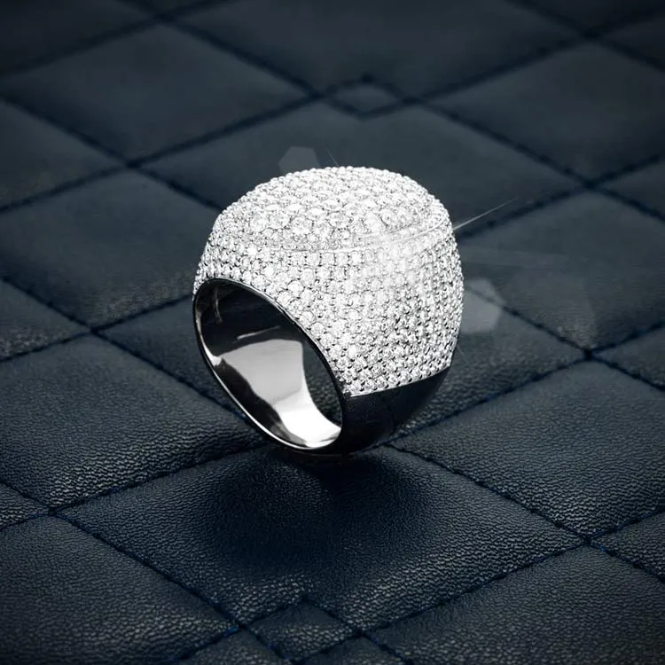 Moissanite Signet Ring 14K Gold