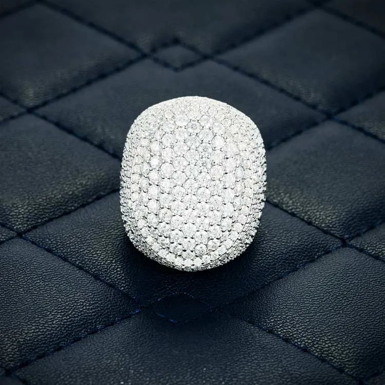 Moissanite Signet Ring 14K Gold