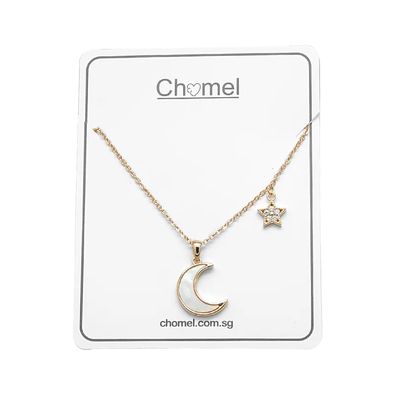 Moon & Star Mother of Pearl Necklace