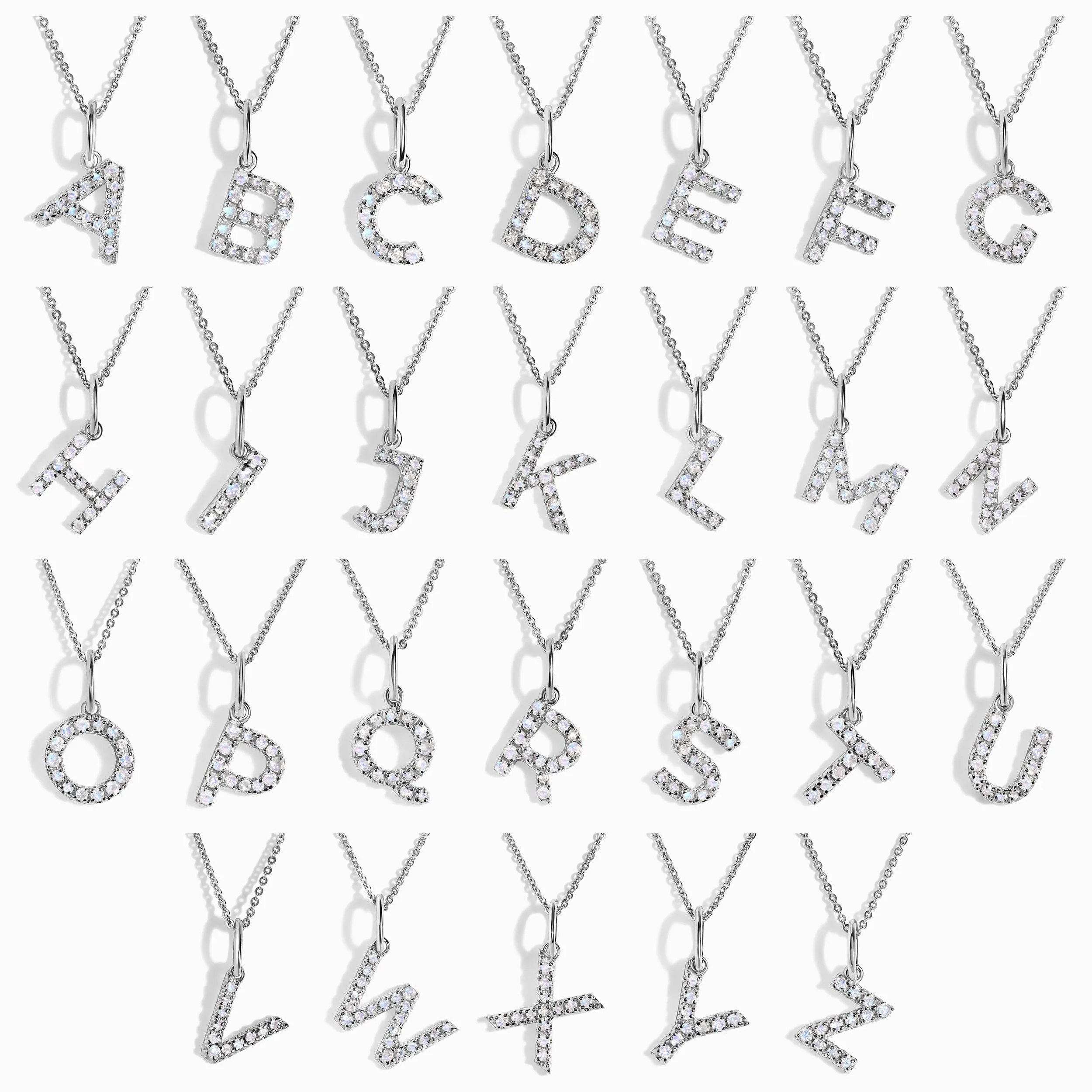 Moonstone Necklace - Alphabet