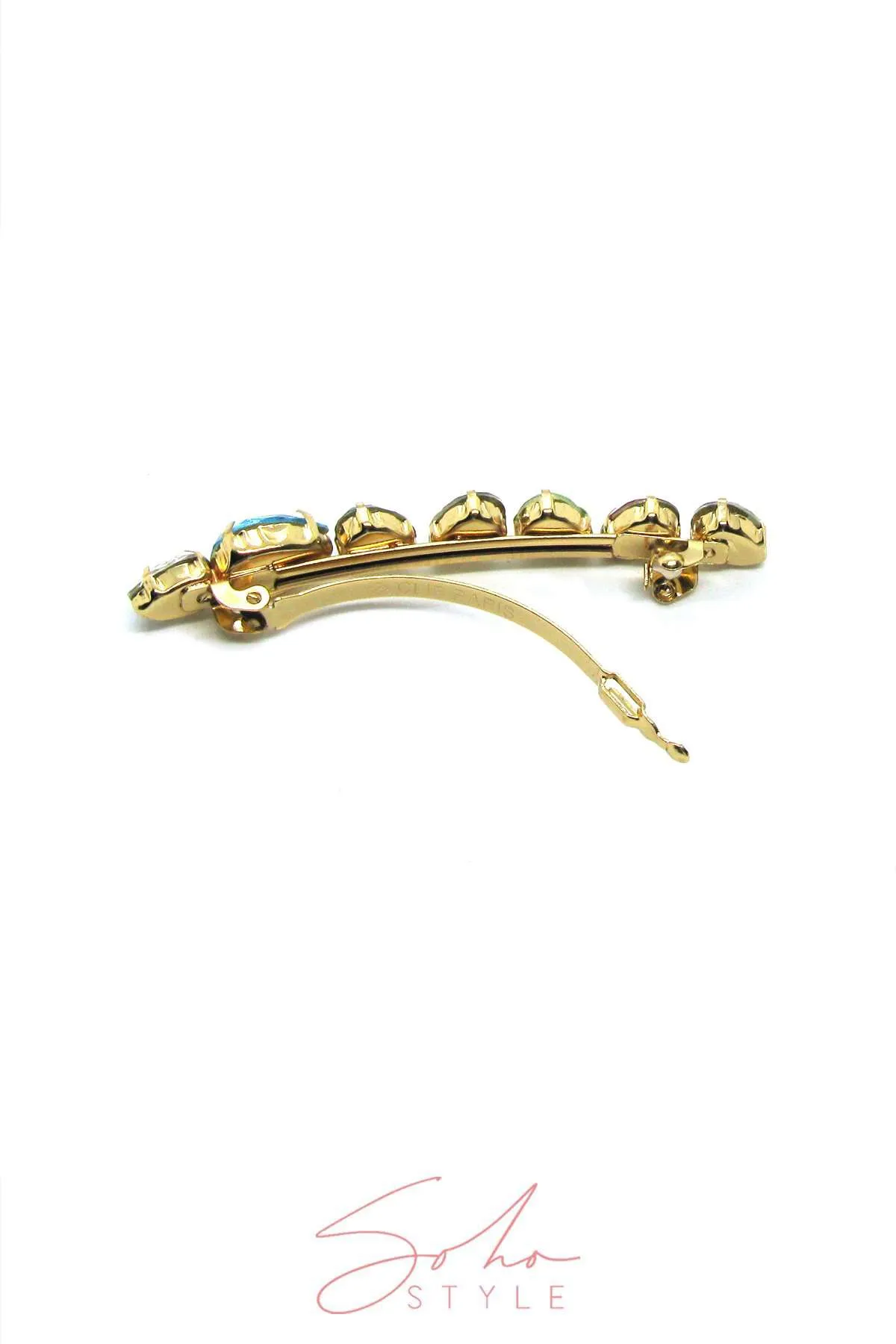Multi-Colored Bejeweled Barrette