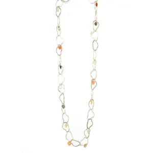 Necklace - Free Form Link & Moonstone