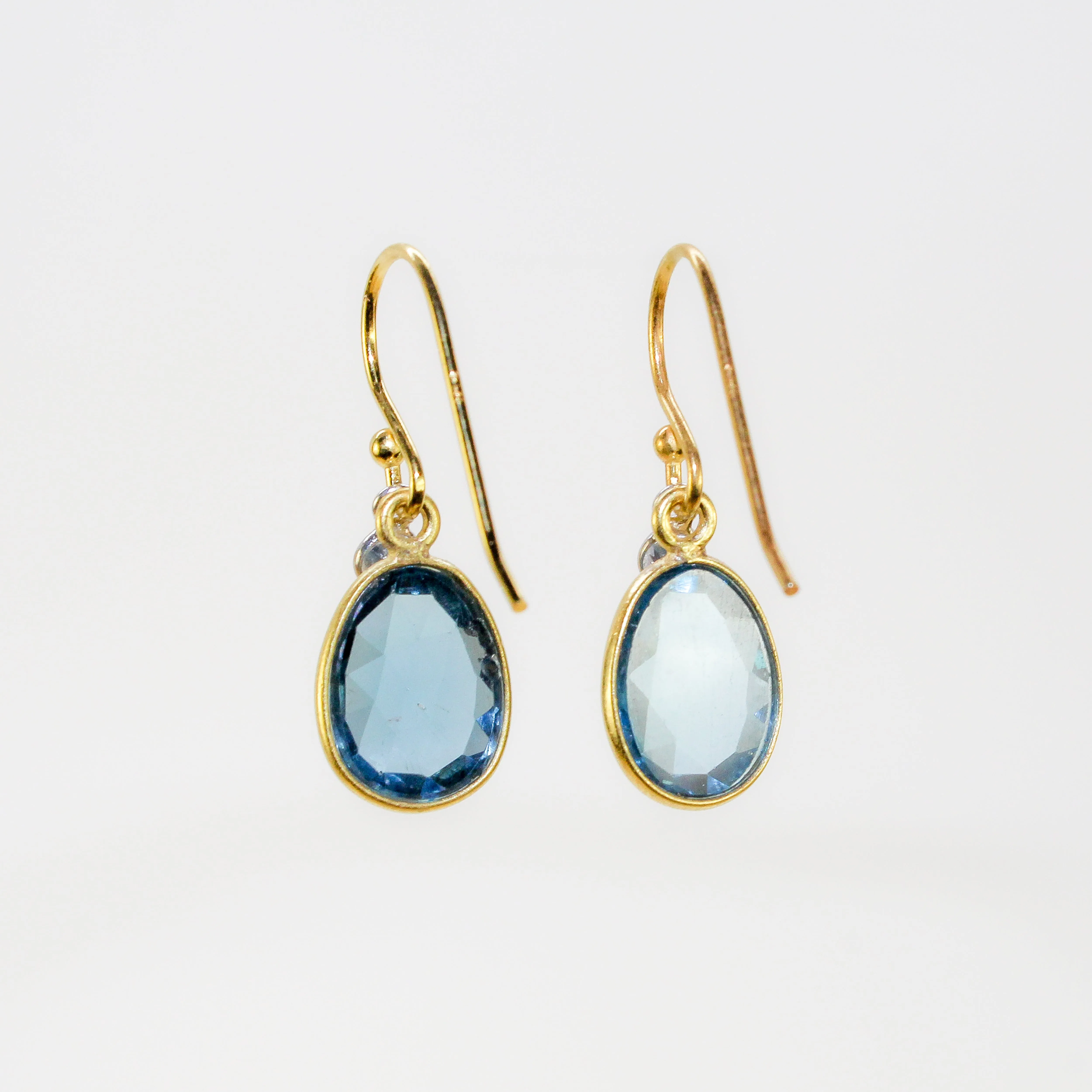 NEW! London Blue Topaz with White Zircon in Vermeil Earrings by Sarah Richardson