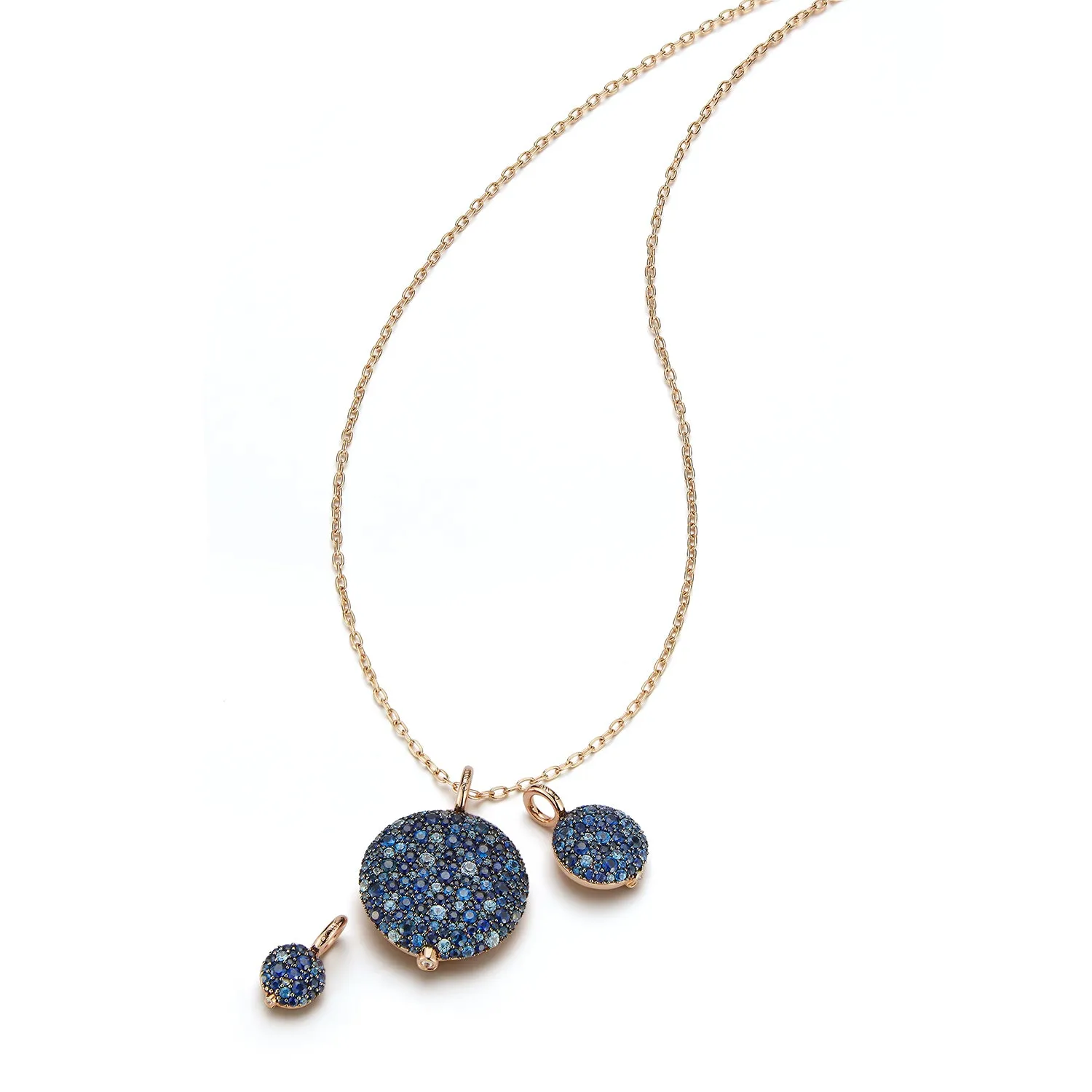 OC X WF 18K LARGE BLUE SAPPHIRE PEBBLE LOCKET
