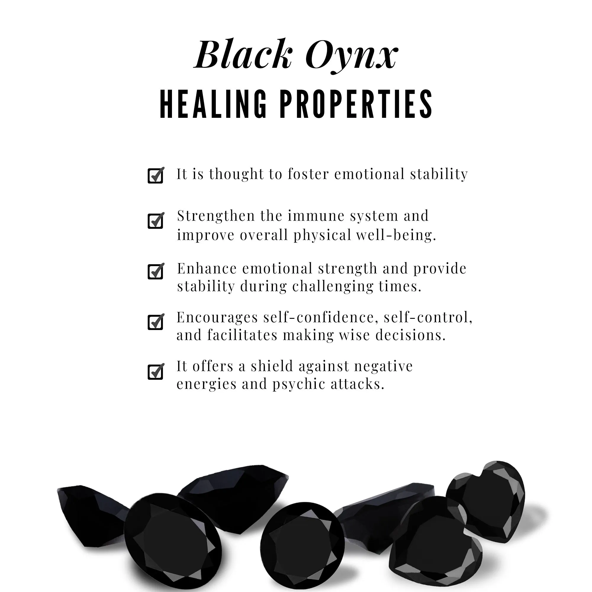 Octagon Black Onyx Solitaire Stackable Ring Set with Diamond