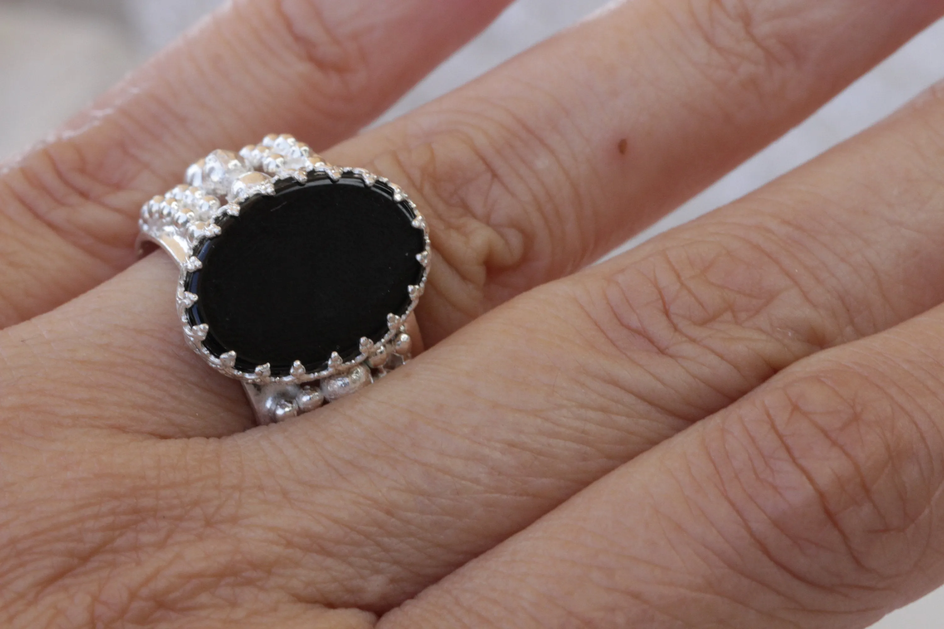 ONYX Silver Ring